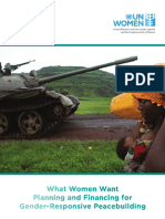 UN Women - What Women Want Planning and Financing For Gender-Responsive Peacebuilding - 2012