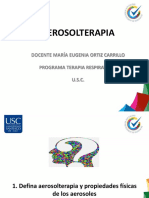 Aerosolterapia: Docente María Eugenia Ortiz Carrillo Programa Terapia Respiratoria U.S.C