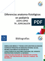 Diferencias Anatomo-Fisiológicas en Pediatría: Ledys López TR, Especialista