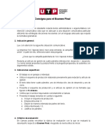 Consigna para El Examen Final: Lee Con Atención La Siguiente Situación Comunicativa