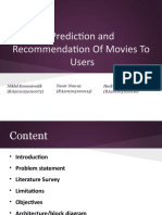 Prediction and Recommendation of Movies To Users