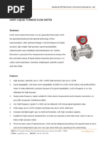 LWGY Liquid Turbine Flow Meter