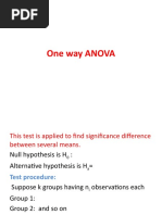 One Way ANOVA, Two Way ANOVA and Interaction ANOVA