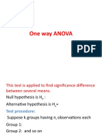 One Way ANOVA, Two Way ANOVA and Interaction ANOVA