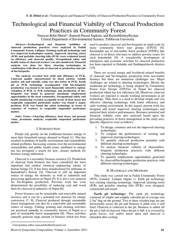 Charcoal Production Viability in Nepal | PDF | Charcoal | Biomass