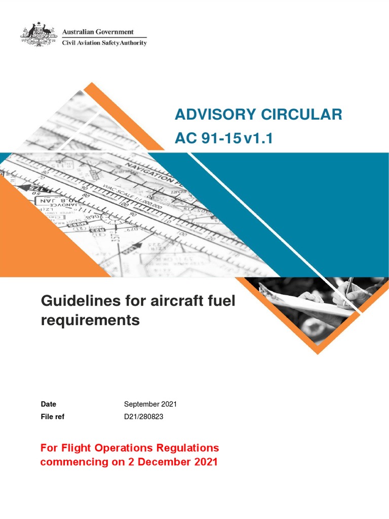 Advisory Circular AC 9115 v1.1 Guidelines For Aircraft Fuel Requirements Download Free PDF
