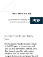 File - System Calls