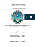 DISEÑO DE INVESTIGACIÓN OPERATIVA COMUNIDAD LA PERLA