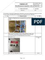 Finding List for Aircraft Inspection