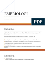 Embriologi: Dr. Mega Sari Sitorus, M.Kes, SP - Pa Departemen Anatomi FK Usu 2 0 2 0