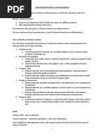 Chemical Reactions and Equations - Grade 10 Important Points