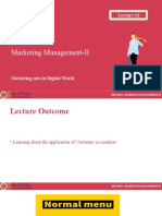 MKTM511 Marketing Management-II Lecture 16: Customer Co-Creation and Digital Marketing Mix