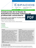 Construcción de la Escala de autoeficacia docente colectiva del profesorado universitario