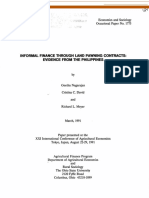 Informal Finance Through Land Pawning Contracts: Evidence From The Philippines