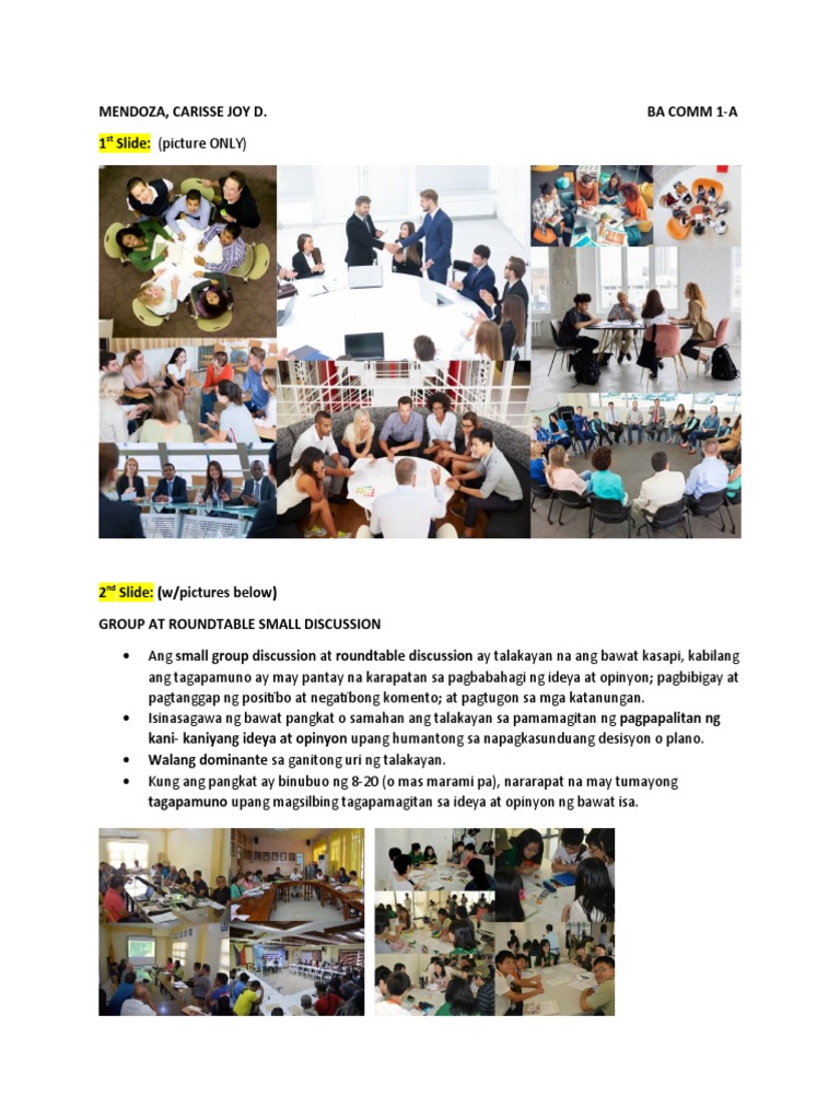 Group N RoundTable Discussion - Mendoza (KKAF Reporting) | PDF