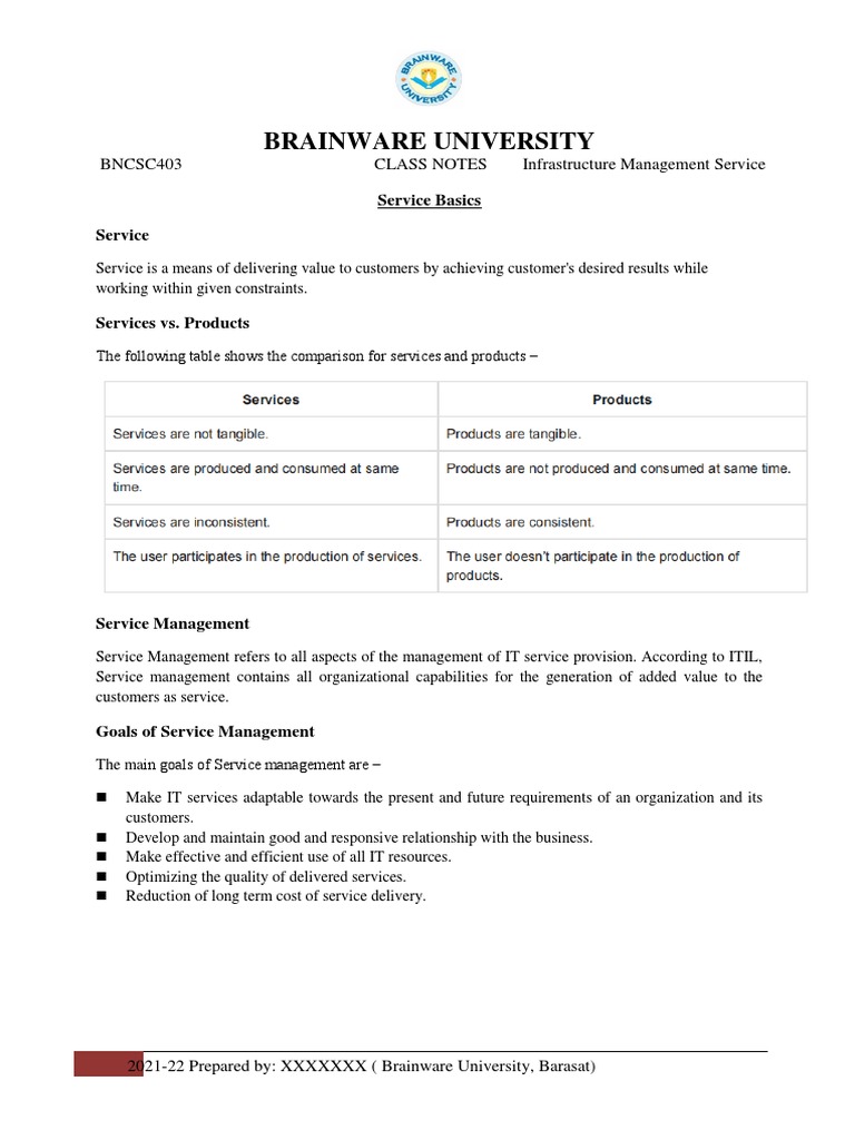 Infrastructure Management Service Notes | PDF | Business