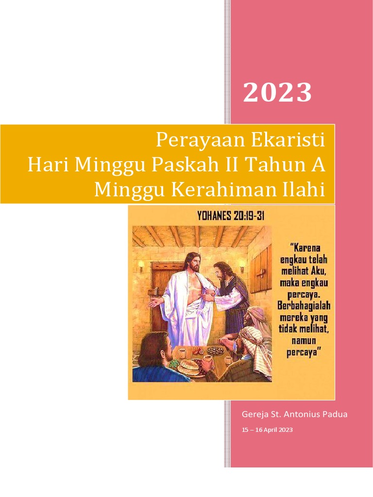 Perayaan Minggu Kerahiman Ilahi 2023 | PDF