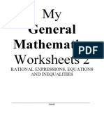 General Mathematics Worksheets 2: Rational Expressions, Equations and Inequalities