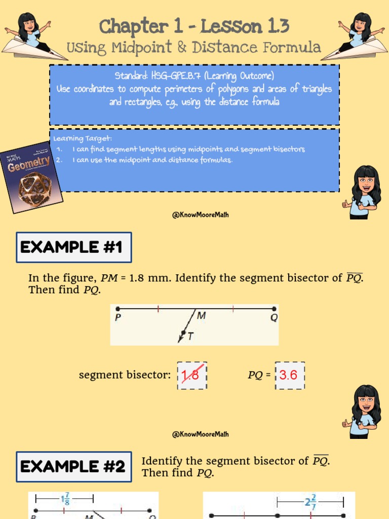 1 3 using midpoint distance formula pdf