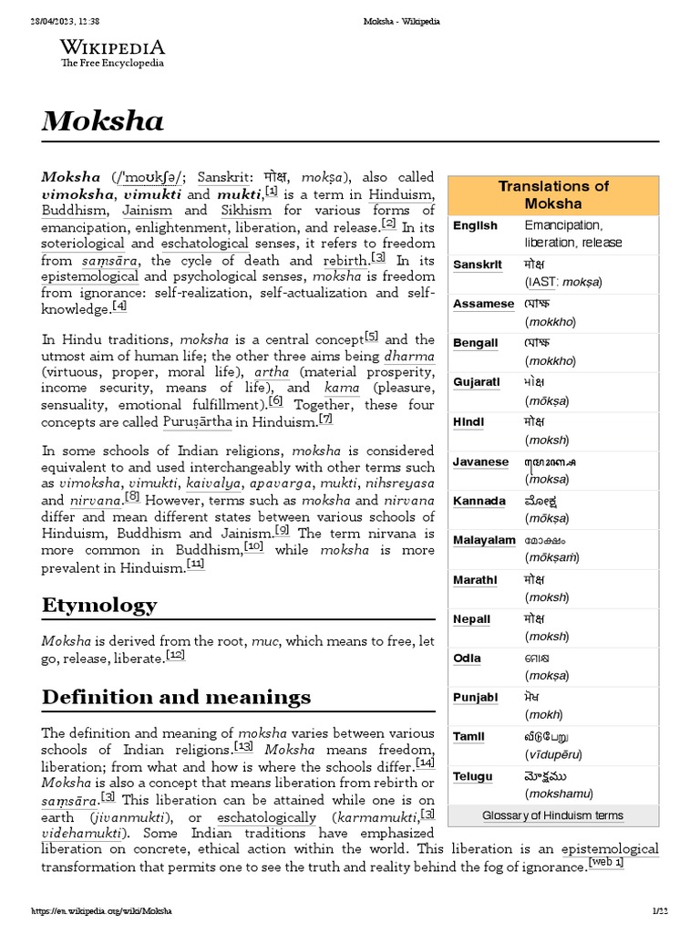 Moksha Pdf Moksha Nirvana