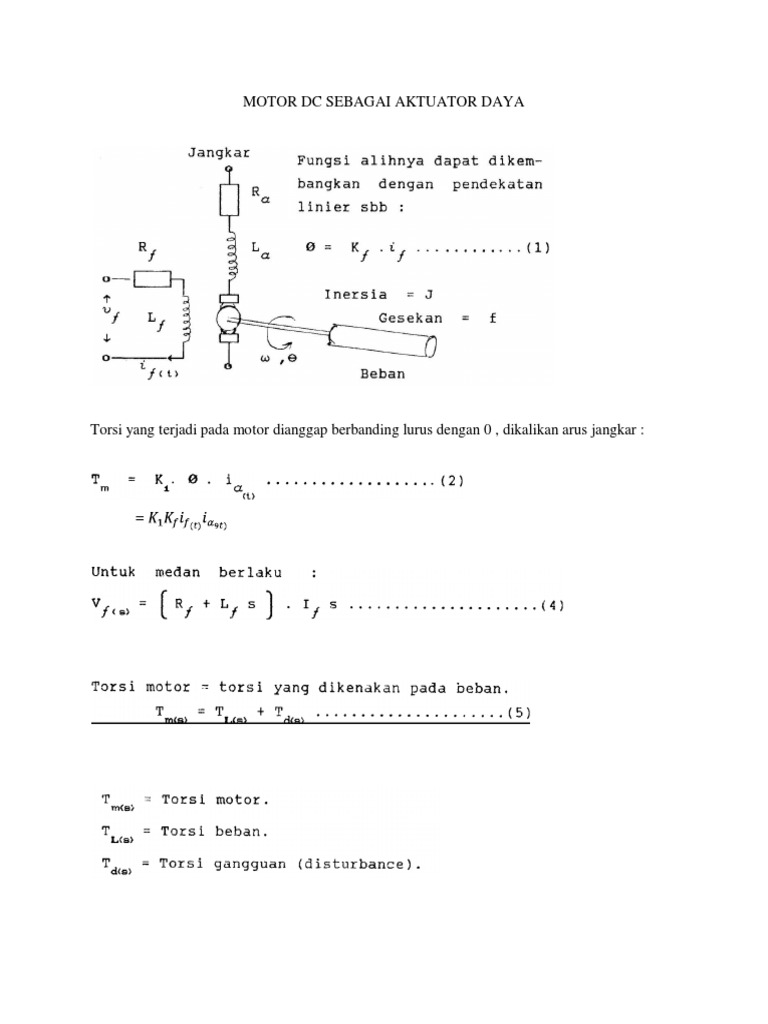 Motor DC sebagai Aktuator Daya | PDF | Komputer