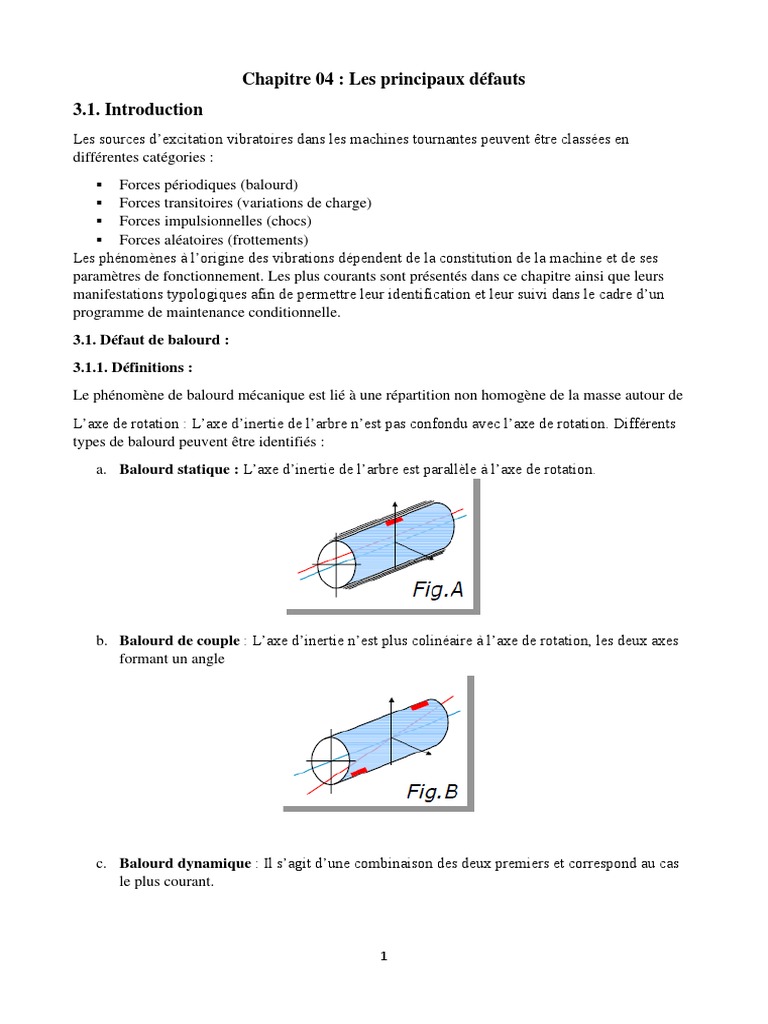 Défaut de balourd mécanique expliqué | PDF | Engrenage | Rotation