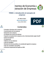 Fundamentos de Economía y Administración de Empresas