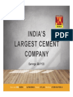 India'S Largest Cement Company: Earnings, Q3 FY20