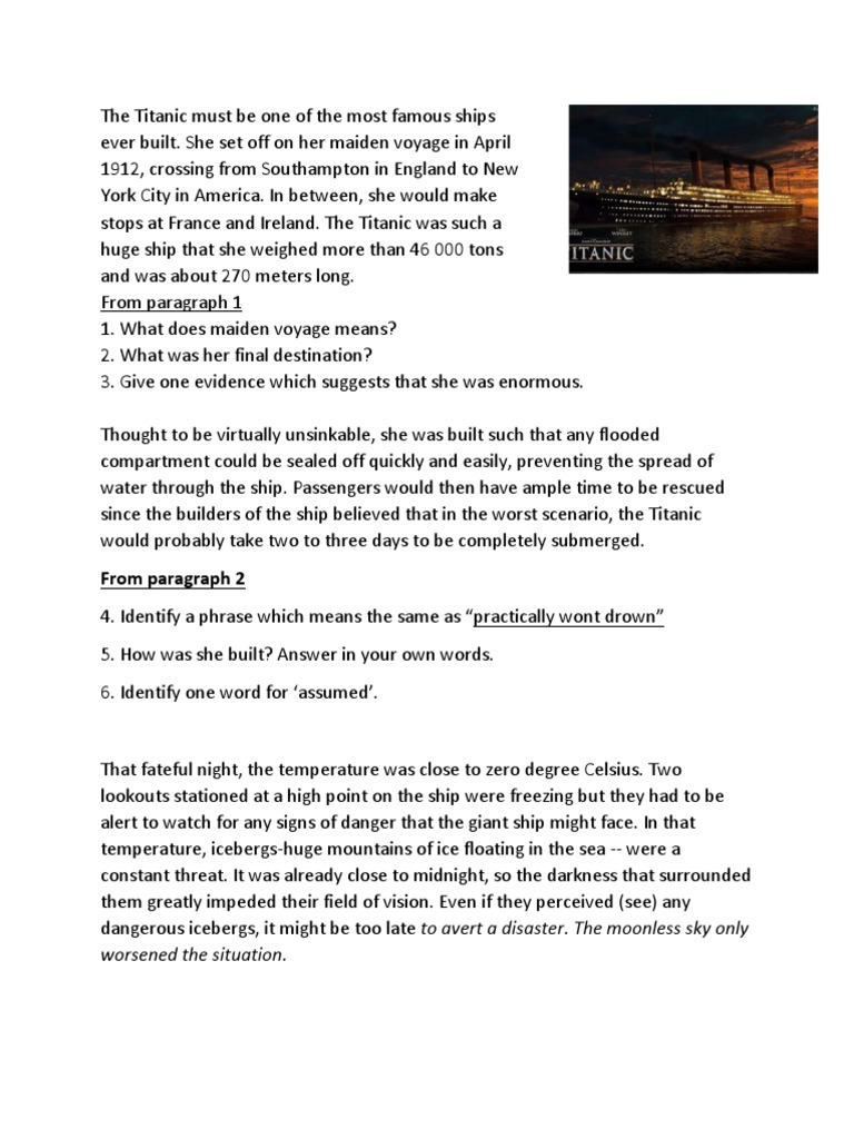 Titanic: Maiden Voyage Overview and Risks | PDF