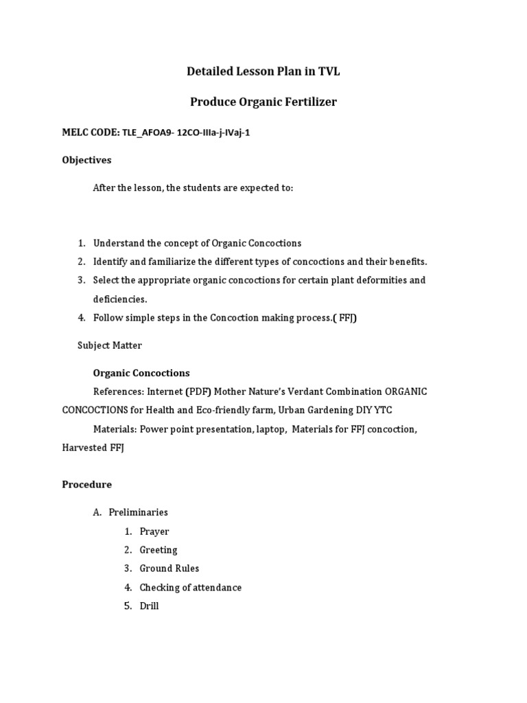 Sample Detailed Lesson Plan | PDF