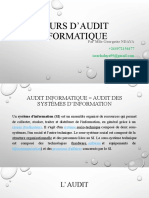 Cours D'Audit Informatique: Par Mlle Georgette NDAYA