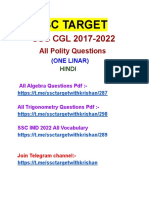 SSC CGL 2017 2022 All Polity Question One Linear Hindi 1