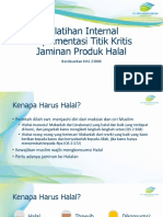Pelatihan Internal Jaminan Produk Halal (2)