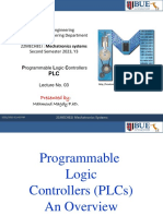 Faculty of Engineering Mechanical Engineering Department 22MECH81I: Mechatronics Systems Second Semester 2023, Y3