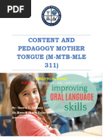 Content and Pedagogy Mother Tongue (M-Mtb-Mle 311) : Topic