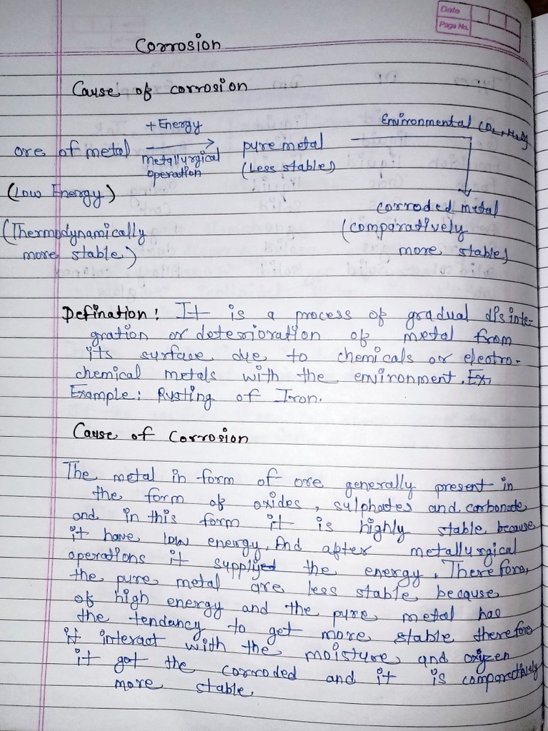 Corrosion Chem Notes | Download Free PDF | Chemical Elements | Chemistry