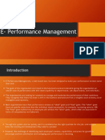 E - Performance Management