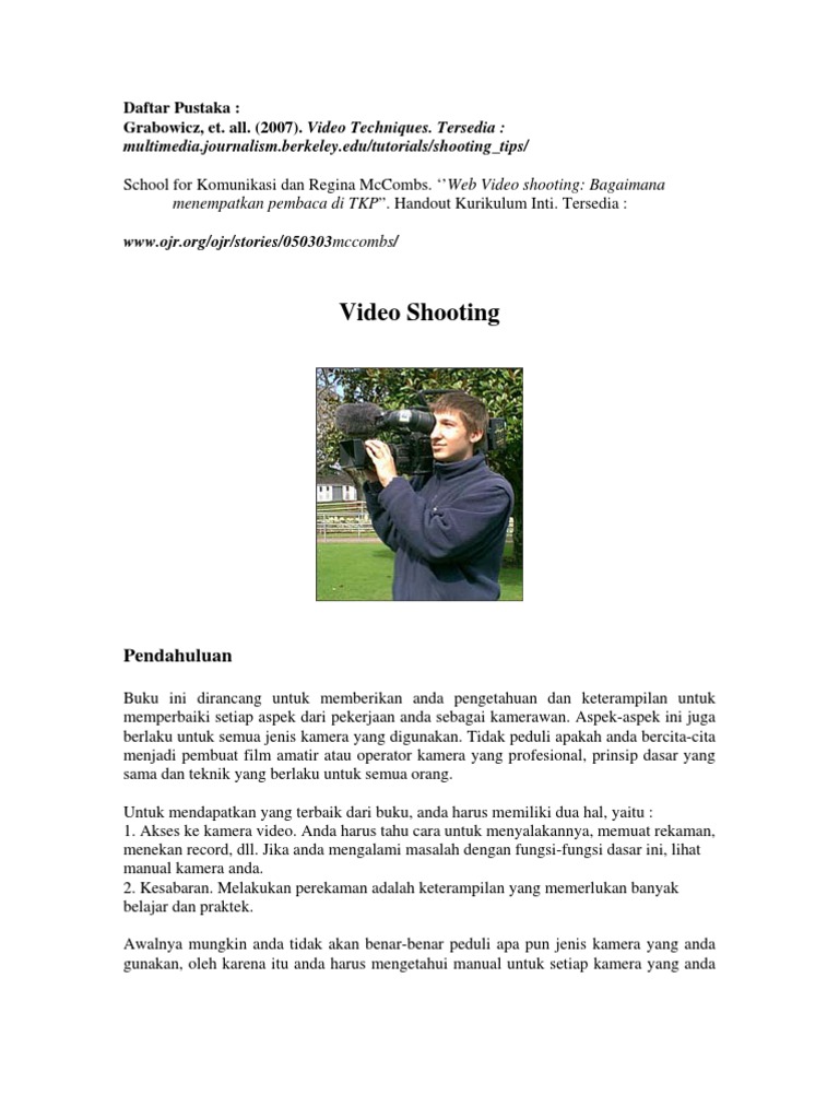 Buku Video Shooting Dan Video Editing