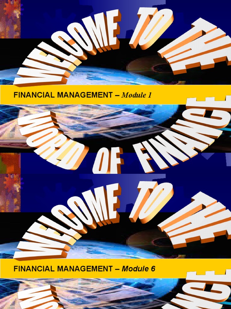 Financial Management Module 1 6 Capital Budgeting Pdf Net Present