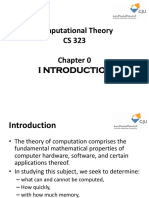 Computational Theory CS 323 I Ntroduction
