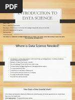 Introduction To Data Science