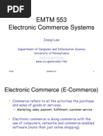 EMTM 553 Electronic Commerce Systems: Insup Lee