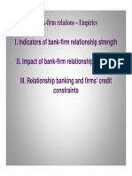 Bank-Firm Relations - Empirics I. II