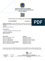 Certificado de Licença de Funcionamento para Laboratório de Alimentos para Animais