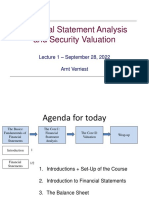Financial Statement Analysis and Security Valuation: - September 28, 2022 Arnt Verriest