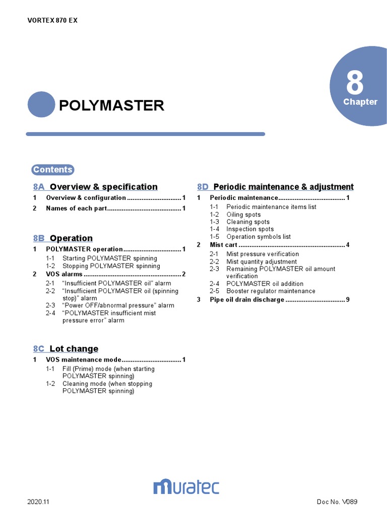 POLYMASTER Operation and Maintenance Guide | PDF | Valve | Pressure