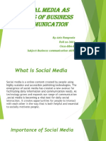 Social Media as a Business Communication Tool