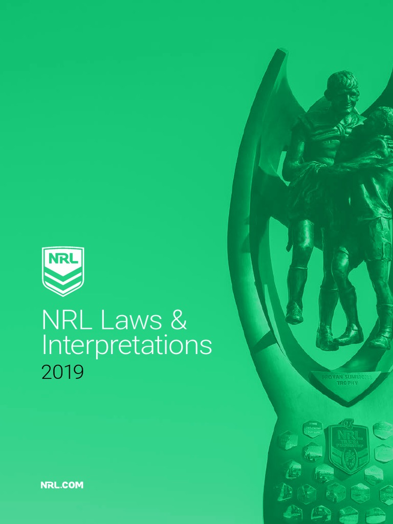NRL Laws and Interpretations 2019 Final PDF Sports Rules And