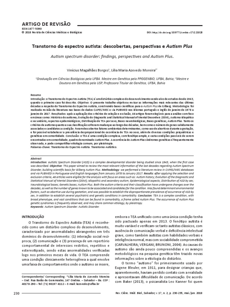 Transtorno do espectro autista descobertas perspectivas e autism plus
