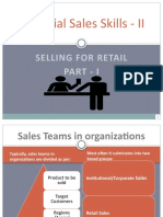 Essential Sales Skills - II: Selling For Retail Part - I